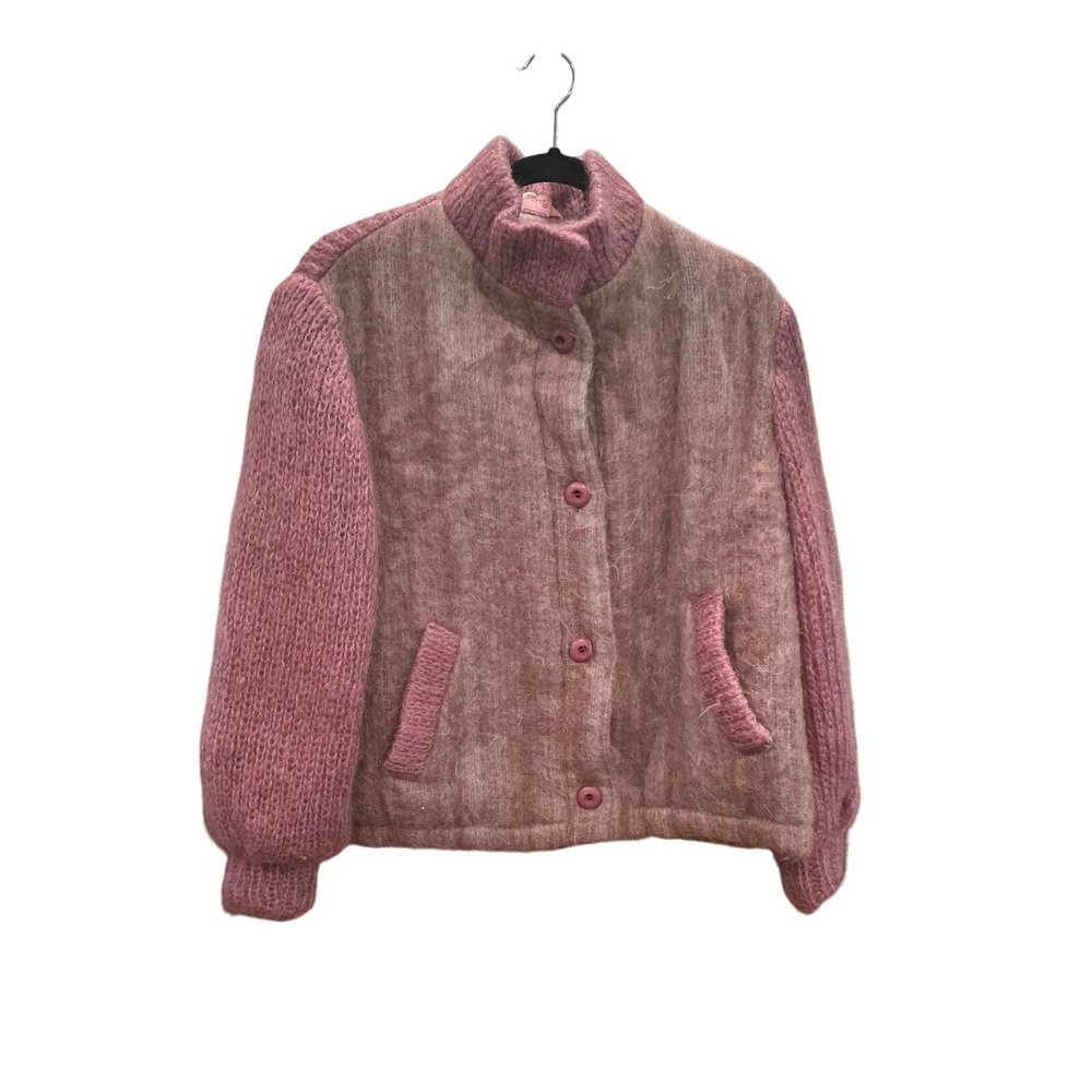 Donegal Design Handwoven Mohair Wool Blend Jacket Sweater Cardigan